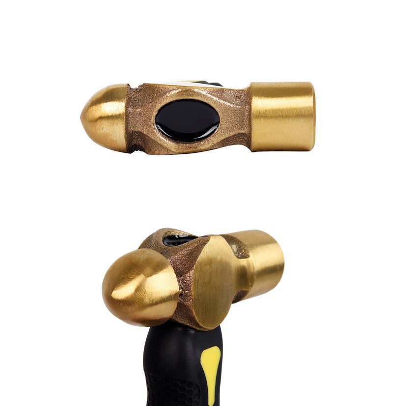 HimaPro One Pound Brass Metal Stamping Ball Pein Hammer with a complimentary heart stamp - Image 4